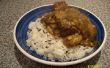 Curry de cabra guisado (Curry de cabra) con lentejas y verduras