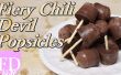 Dark chocolate paletas de diablo de Chile