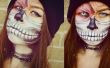 Capas: Máscara de esqueleto y músculo maquillaje