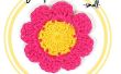 Cómo Crochet una flor de ocho pétalos (#1 - pequeño)