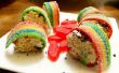 Sushi de postre colorido [hecho con arroz krispies]