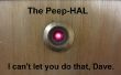 Peep-Hal: Tamaño de una mirilla HAL-9000