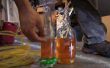Botellas de vidrio para hacer un nivel de agua del taladro
