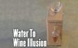 Agua a la caja de vino de la ilusión
