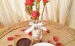 Rosas de fresa de mesa centro de mesa y motor de arranque