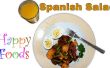Chorizo español fácil, patatas, huevo, receta de ensalada de frijol