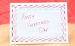 Cosido de tarjeta del día de San Valentín de la frontera
