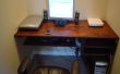 La estación de trabajo de escritorio equipo flotante (con área de impresora oculto y deslizable teclado flotante)