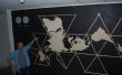 Pared de Dymaxion de Buckminster Fuller alivio Atlas con luces