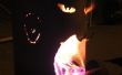 "Sr. Fire Face" la chimenea al aire libre hechos de antiguo depósito de gas propano