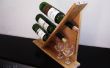 Rack para 3 botellas de madera de palet de vino