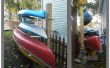 Kayak/canoa Rack + almacenamiento madera