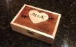Día de San Valentín caja de madera