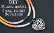 DIY metal mixto salto collar anillo