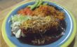 Falso mexicano hacia fuera: Bean Burritos enchiladas estilo