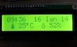 Reloj con termómetro usando Arduino i2c 16 x 2 lcd, RTC DS1307 y DHT11 sensor. 