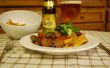 Lento cocinado conejo cerveza belga guisado