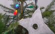 Ornamento del árbol de Navidad Ninja lanzando estrellas