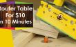 Cómo construir una mesa de fresadora para la madera por menos de $10 en 10 minutos