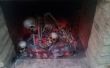 Halloween esqueleto chimenea
