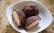 Trufas de coco sandía con Chocolate oscuro de perifollo