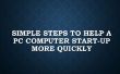 Pasos sencillos para ayudar a una PC computadora arranque más rápido