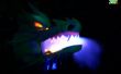 Animatronic, cabeza de dragón reactiva UV! 