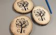 DIY serigrafía en posavasos de madera para regalo de boda de