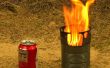 Gasificador de madera portátil estufa hecha de latas de