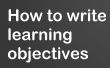 Cómo redactar objetivos de aprendizaje