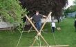 Simple pionera - construir un puente de mono de postes de madera