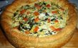 Espinaca alcachofa Dip Deep Dish Pizza (sustituto del aceite de coco)