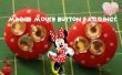 Minnie Mouse inspirado pendientes botón