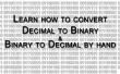 Convertir Decimal a binario y viceversa