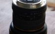 Rokinon 8mm lente trasero montado filtro en una Canon