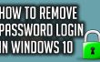 Cómo desactivar la contraseña de inicio de sesión en Windows 10