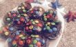 Cuatro de julio Brownie Cupcakes con M & M relleno
