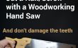 Cortar clavos o tornillos con una sierra de mano para madera