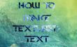 Cómo hacer medido «Texto» texto