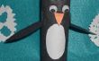 Proyecto de artesanía del pingüino del rollo de papel higiénico para niños