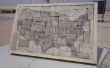Mapa de Estados Unidos - reciclado madera pieza decorativa