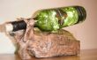 Lámpara madera de bog de botella de vino