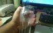 Vaso de cristal grabado al agua fuerte que hice en Techshop con láser... 
