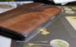 Caja de chapa de madera de smartphone