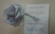 Nota de origami Rose