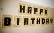 Minecraft para imprimir feliz cumpleaños Banner