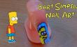 Bart Simpson de uñas de arte - Arte del clavo Sharpie