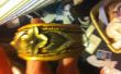 Oro pulsera brazalete arcilla con Vintage Pin Focal