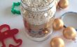 Luces de Navidad galletas en una jarra