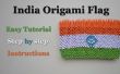 Bandera de papiroflexia en 3D de India